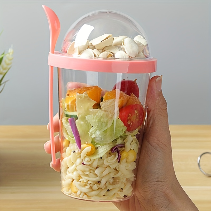 Portable Salad Meal Shaker Cup With Fork - Healthy Salad Container For  Picnic Lunch, Breakfast, And Kitchen Gadgets - Temu