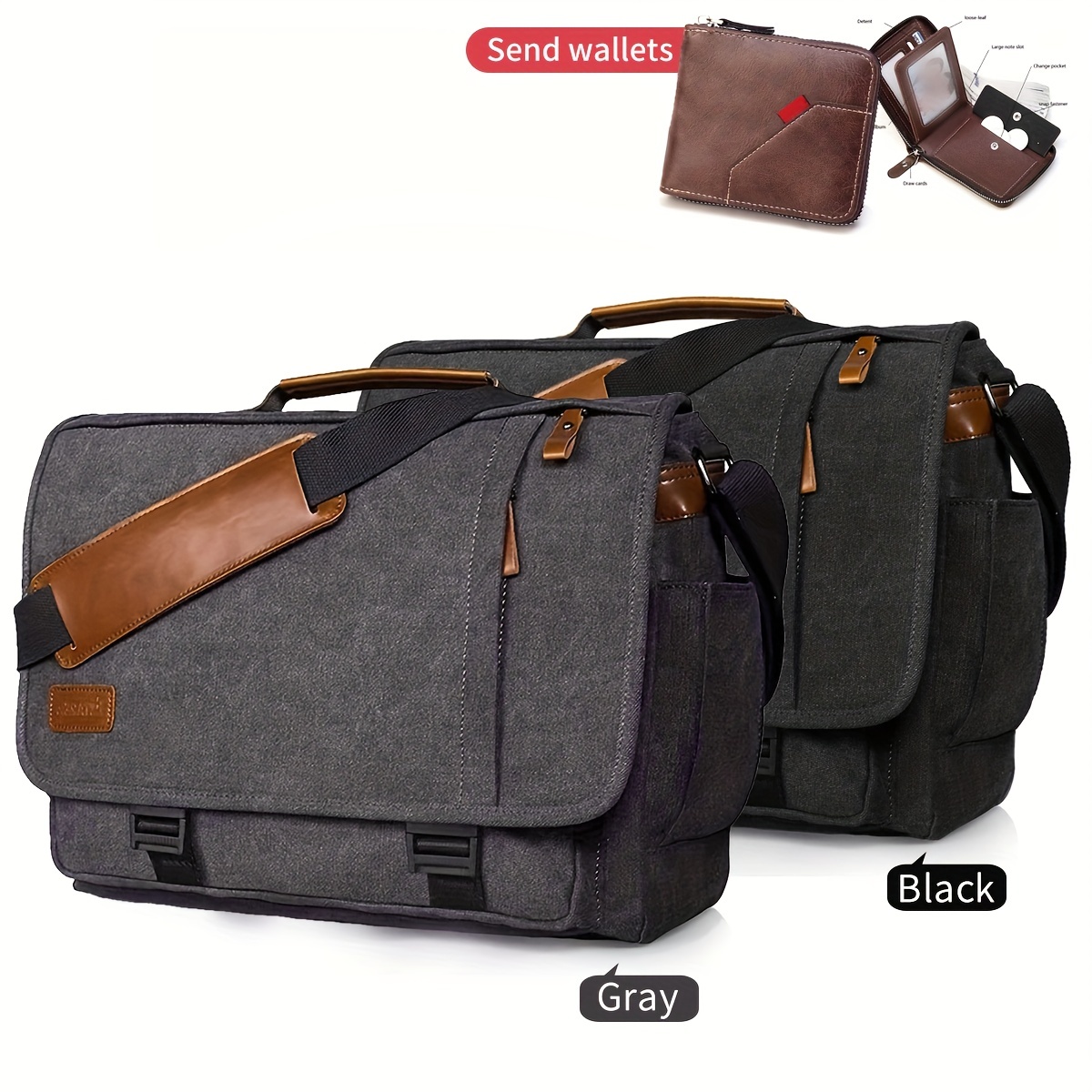 Printed Leather Business Briefcase Men/Women Messenge inches Laptop  Shoulder Bag Fashion Crossbody Bags Computer Handbag