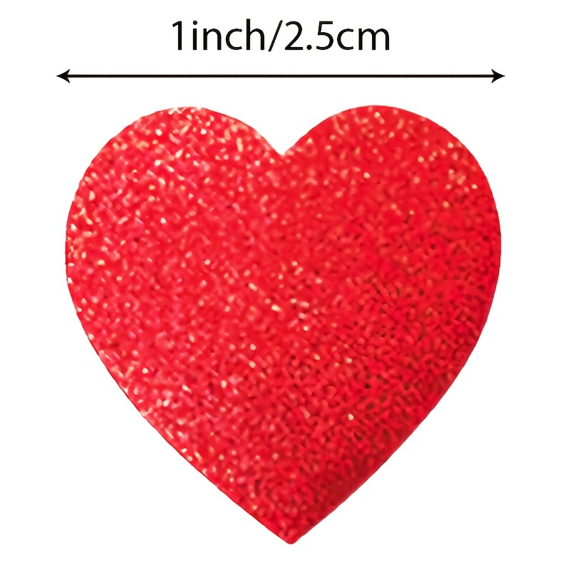 1000 PCS Mother's Day Stickers, Glitter Heart Stickers Roll & 8