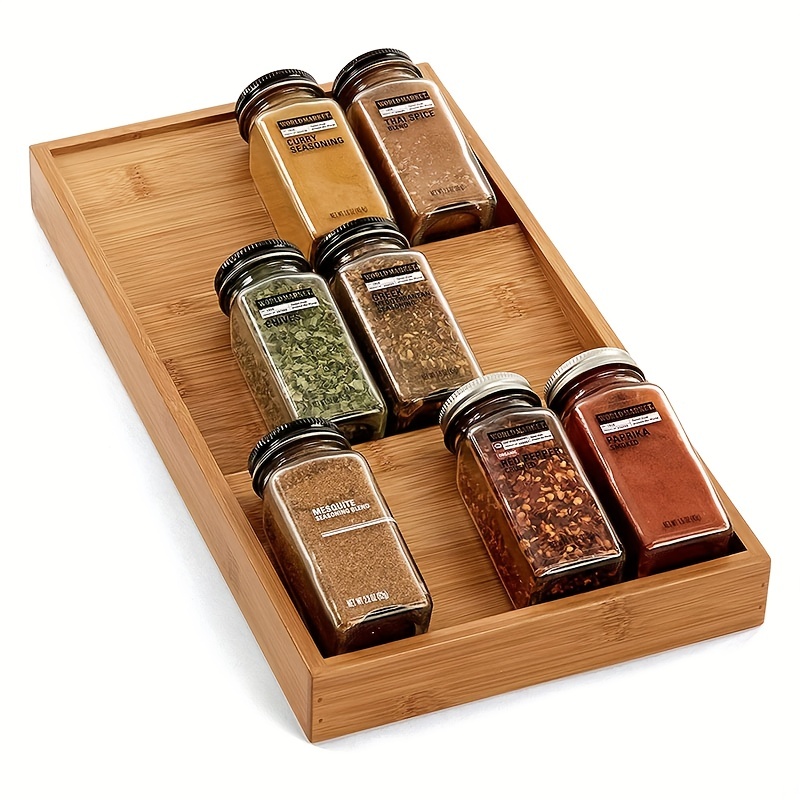 Bamboo Storage Rack Kitchen Seasoning Rack Vertical Storage - Temu