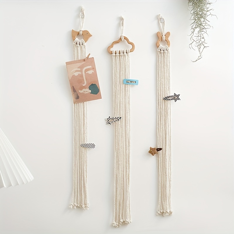 Wooden Animal Pendant With Hair Accessories Storage - Temu