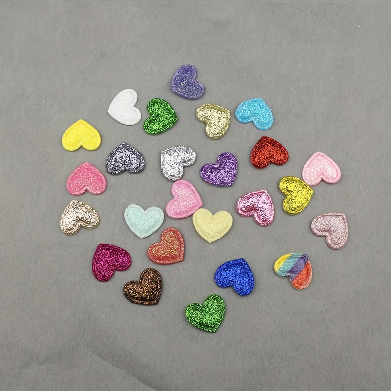 Glitter Cloth Heart Shape Patch For Diy Jewelry Accessories - Temu