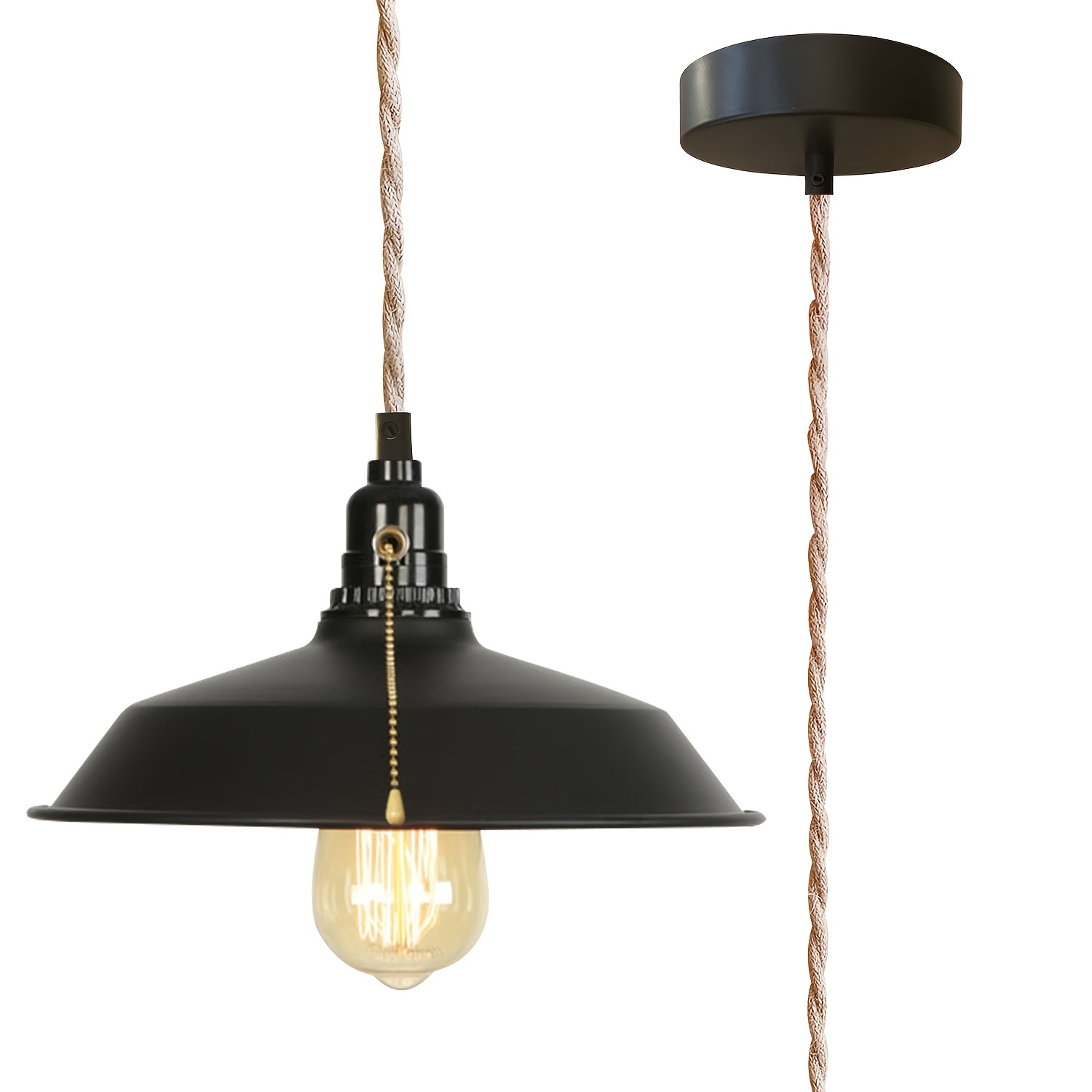 pull chain pendant light fixture