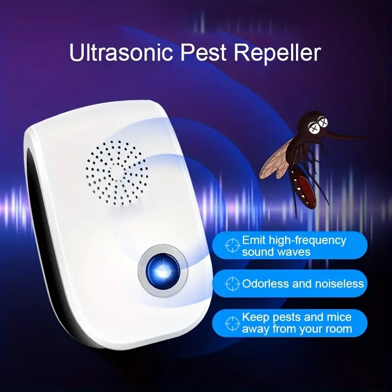 2pcs double horn enhanced ultrasonic insect repellent kills mosquitoes mice cockroaches spiders more details 0