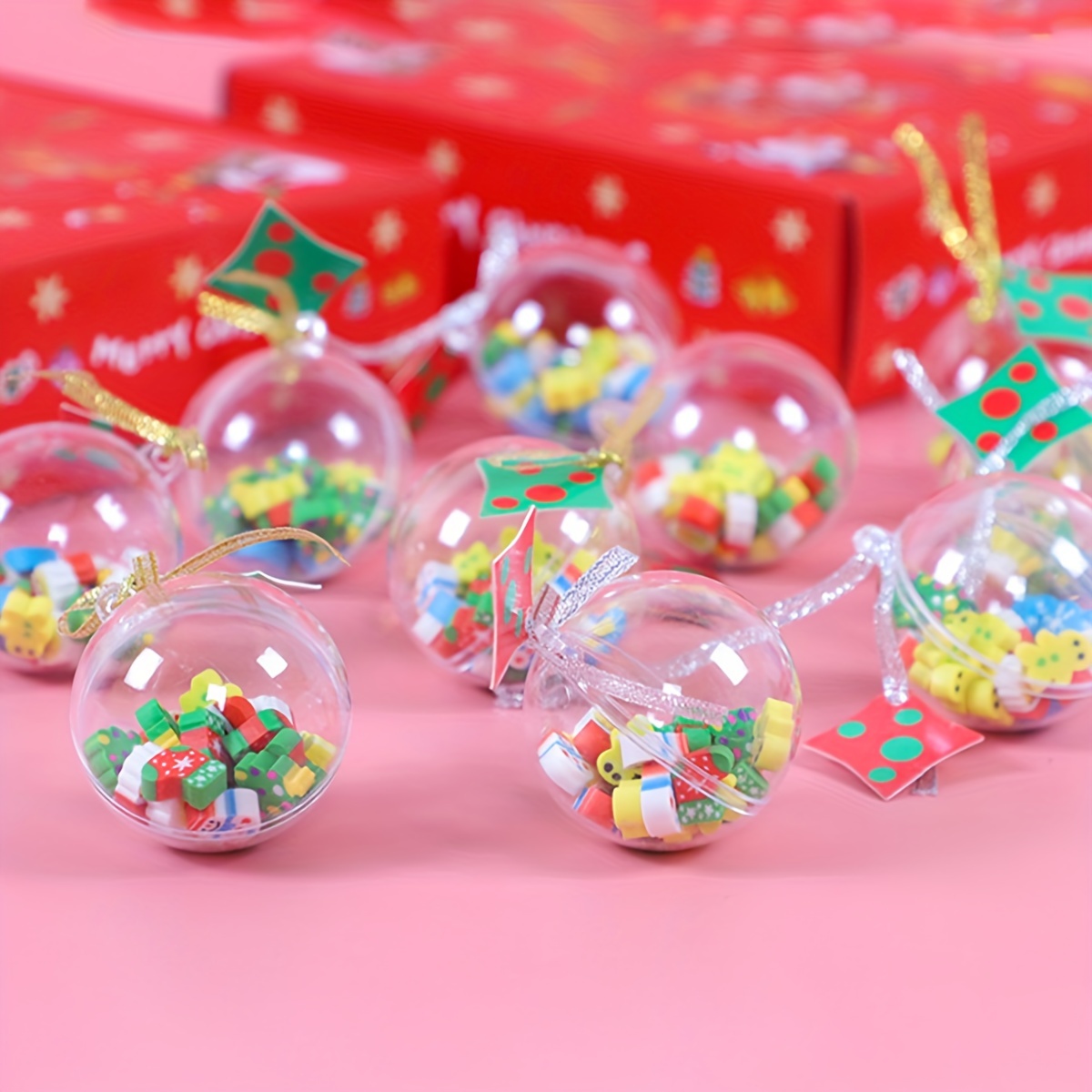 Christmas Gift Creative Small Gift Christmas Ball Eraser - Temu