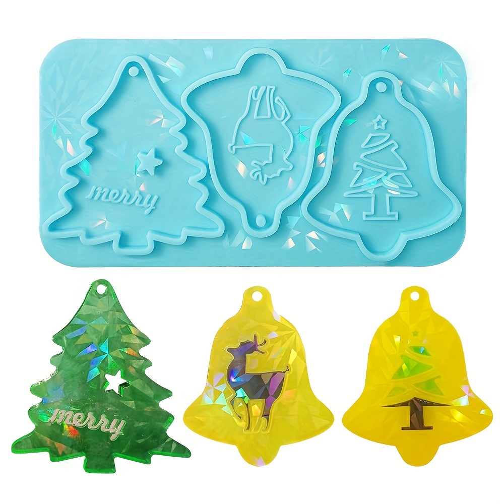 Holographic Christmas Tree Resin Silicone Mold Christmas - Temu