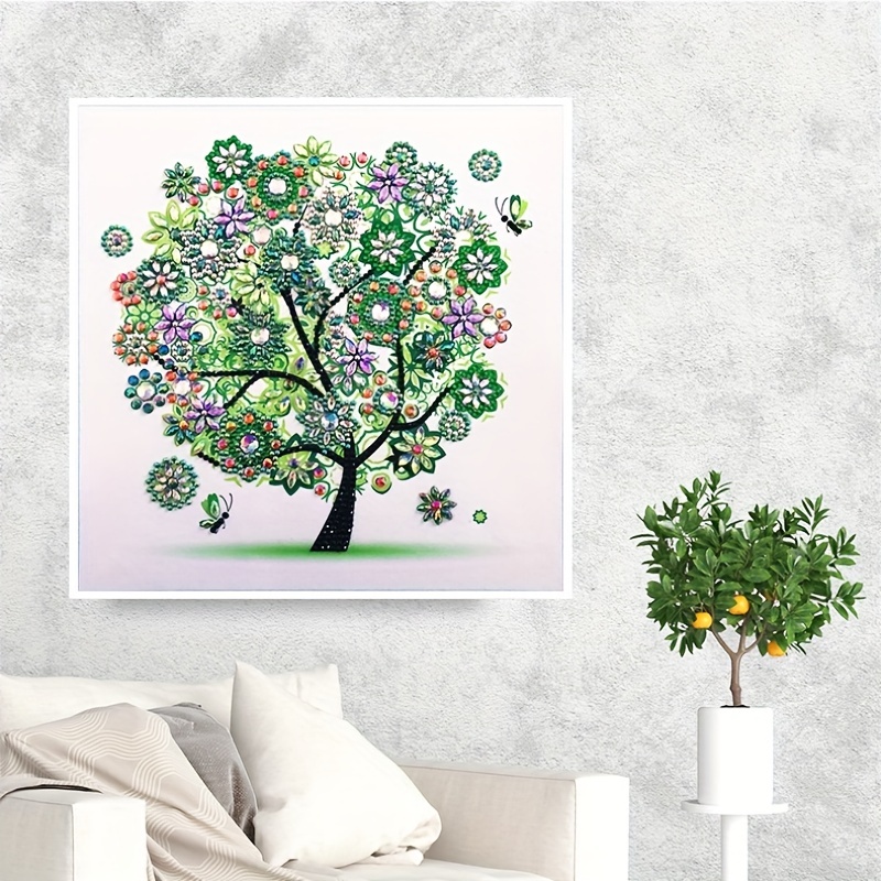 Diy 5d Diamond Painting Four Seasons Tree Wall Art - Temu