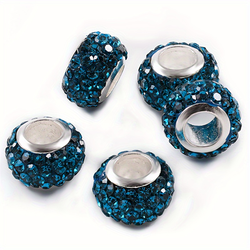 Scallion Powder Transparent Acrylic Beads Spacer Loose Beads Large Hole  Beads For Jewelry Making Diy Handmade Bracelet (hole: ) - Temu