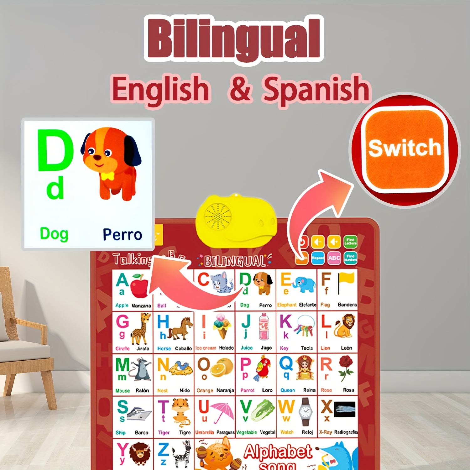 Alphabet Poster in Spanish and English