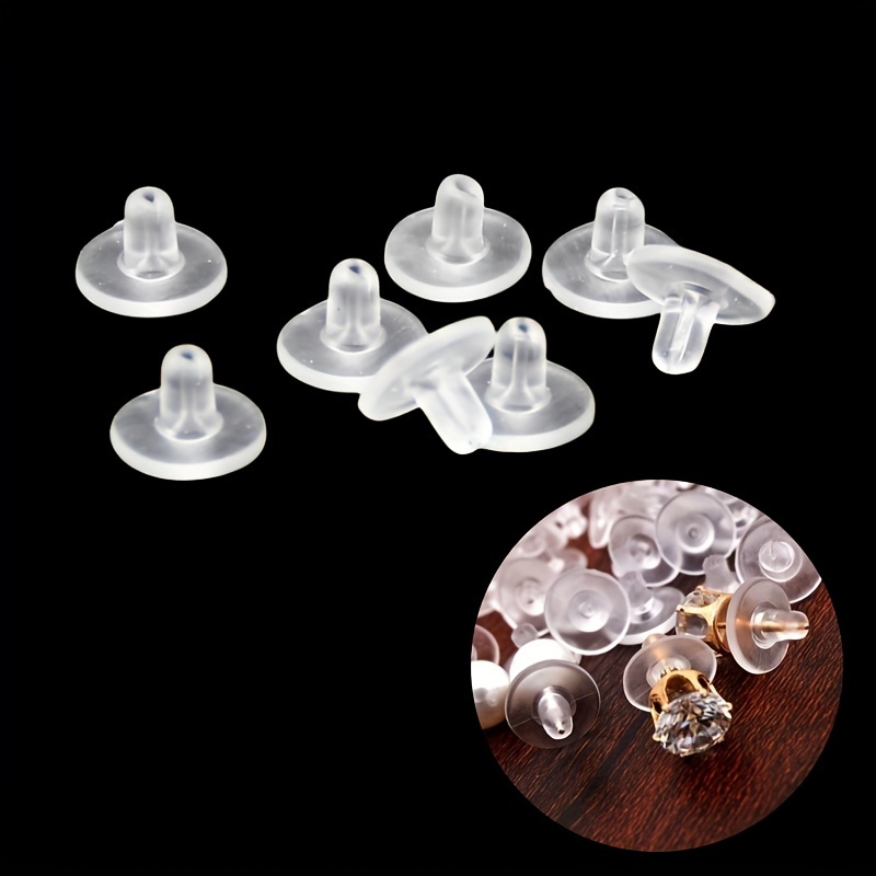 lot Plastic Silicone Earring Backs Stoppers DIY Jewelry Findings