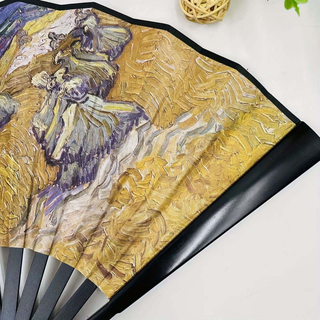 1PC Elegant Printing Hand Fan Landscape Printed Folding Fan Dancing Performance Cheongsam Dressing Accessories details 10