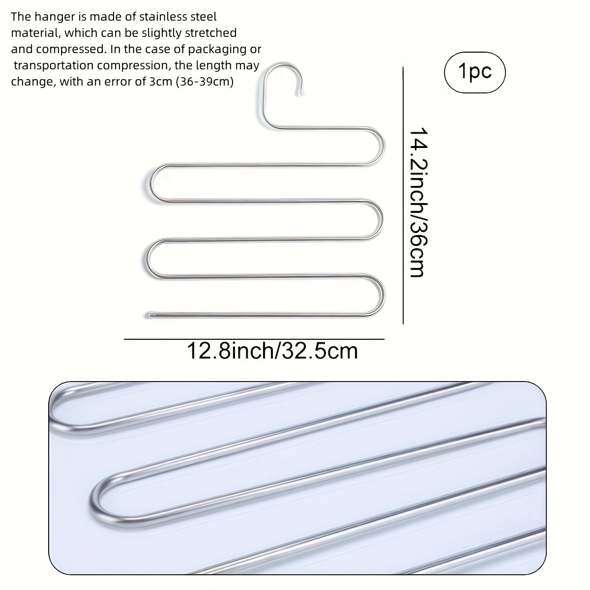 1pz/2pz Porta Pantaloni In Acciaio Inossidabile Appendiabiti - Temu Italy