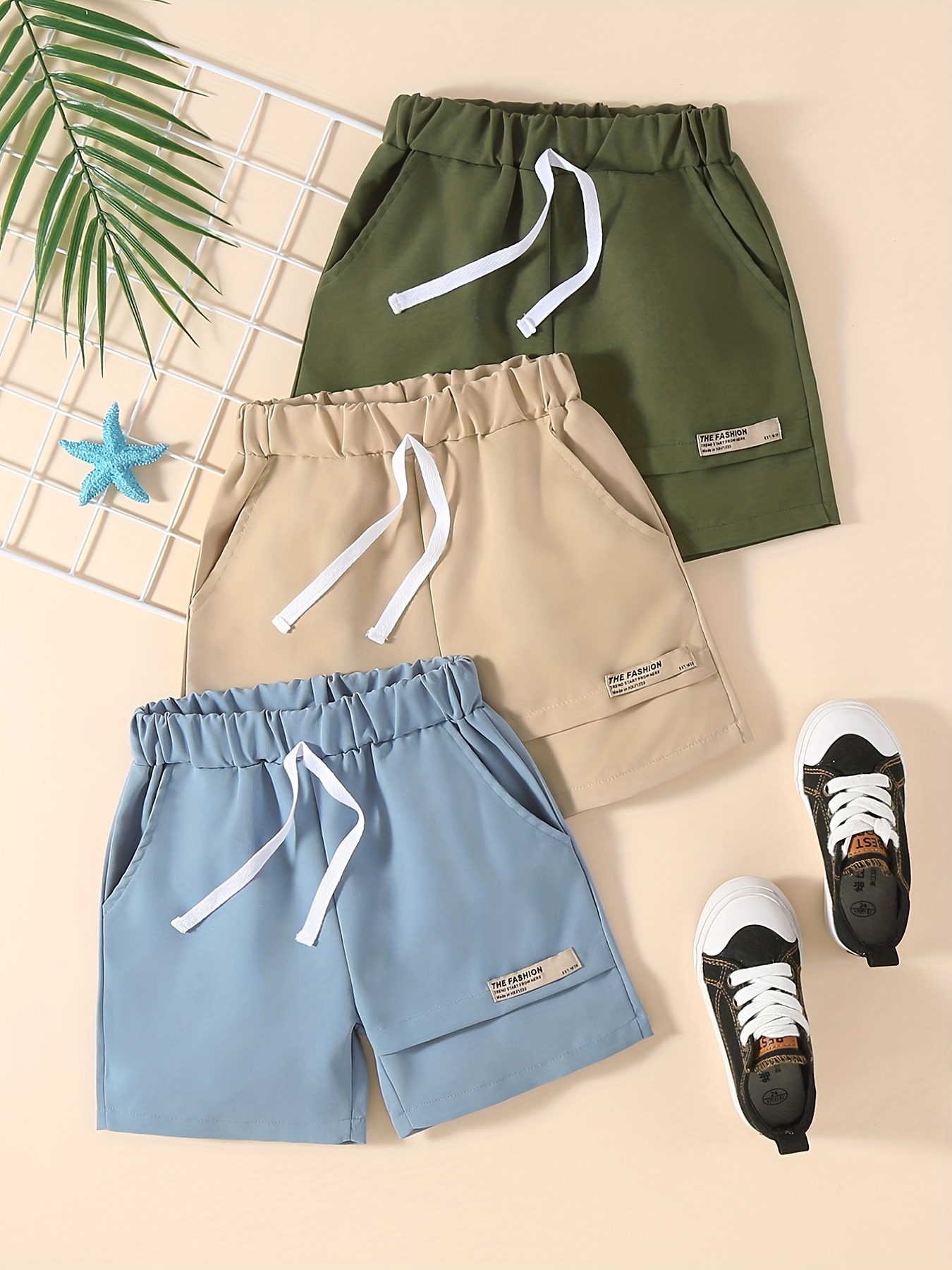 Multi pack Boys Comfortable Creative Shorts Casual Quick - Temu