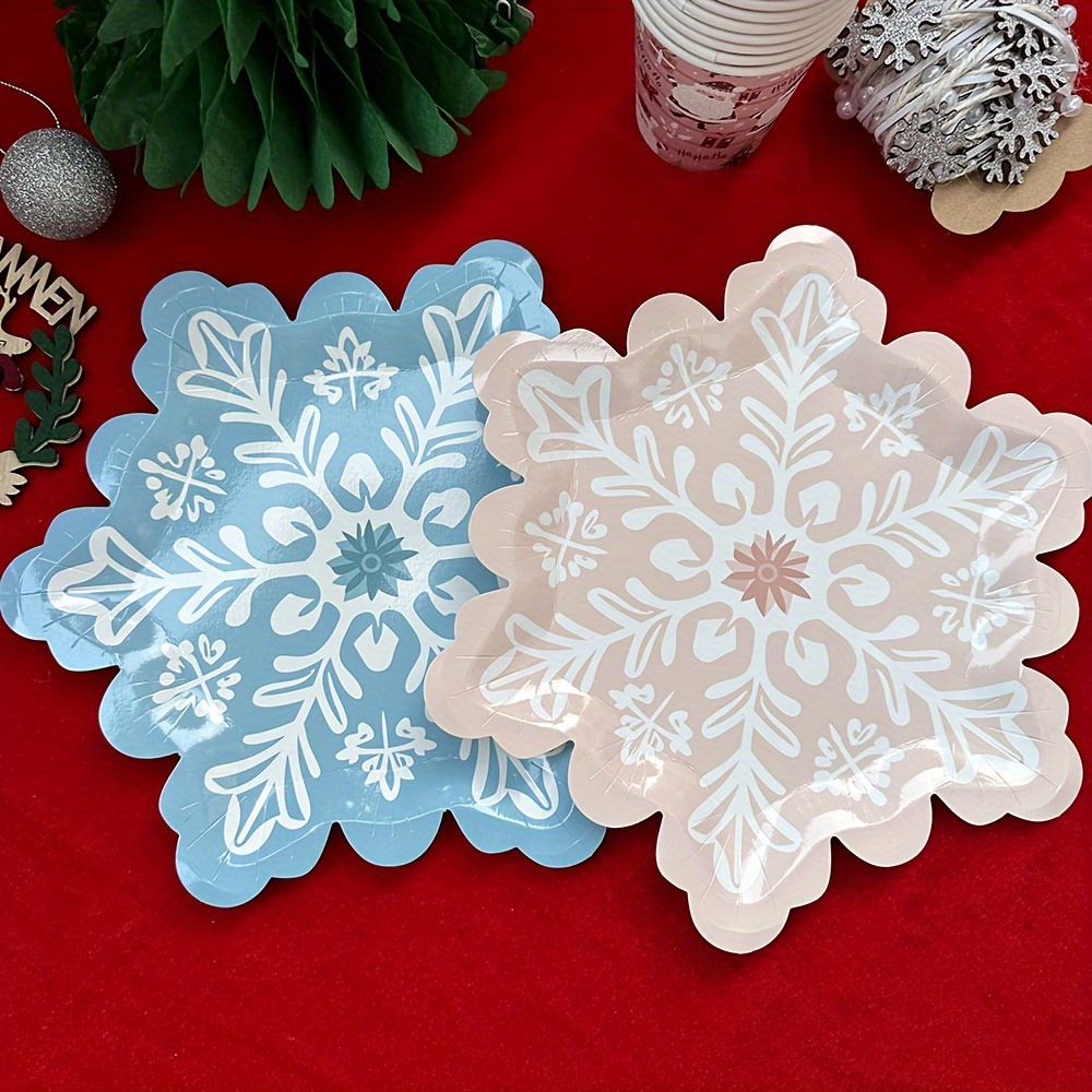 Christmas Snowflake Dinnerware Set - Paper Plate, Cups, And Lunch Napkins  For Wedding, Birthday, Baby Shower, And Bridal Party Decoration - Festive  Table Decor And Party Supplies - Temu