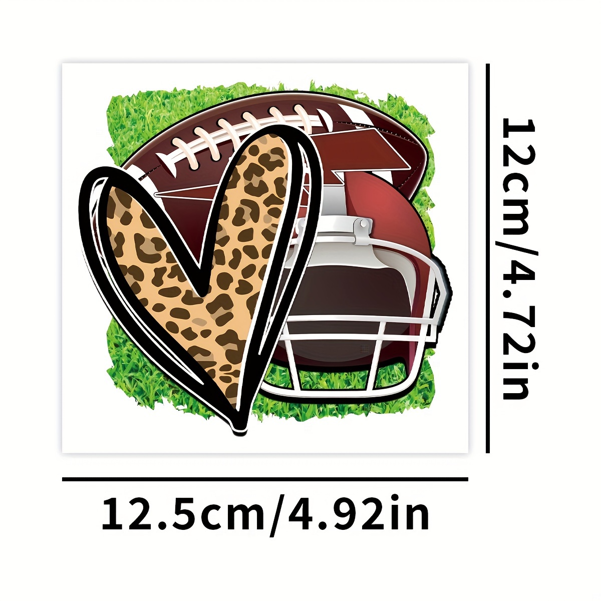 1pc American Football Design UV DTF Cup Wraps For 16 Oz Glass Cup