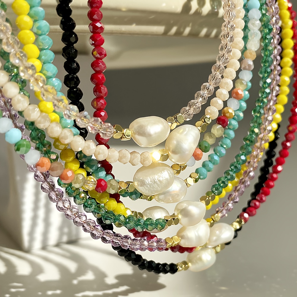 Beaded Pearl Necklace - Temu