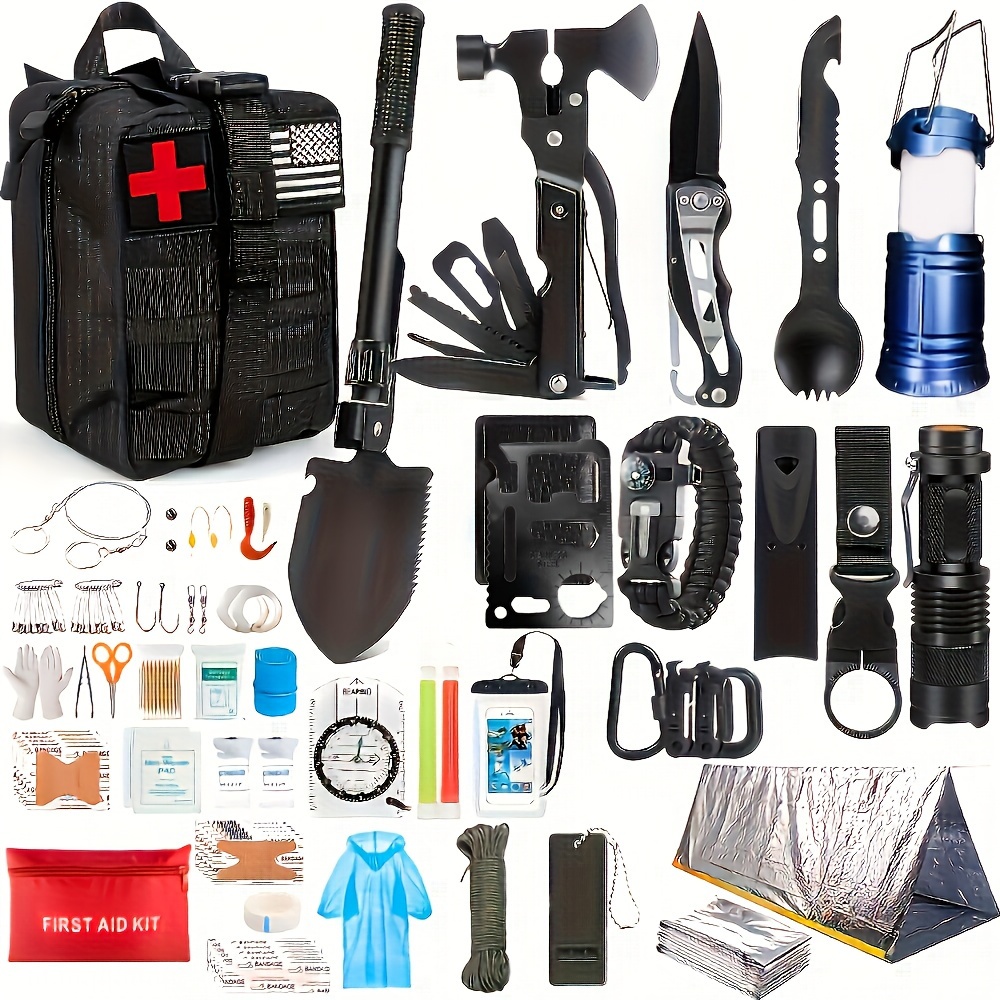Survival Kit, Survival Gear First Aid Kit With Compatible Bag And ...
