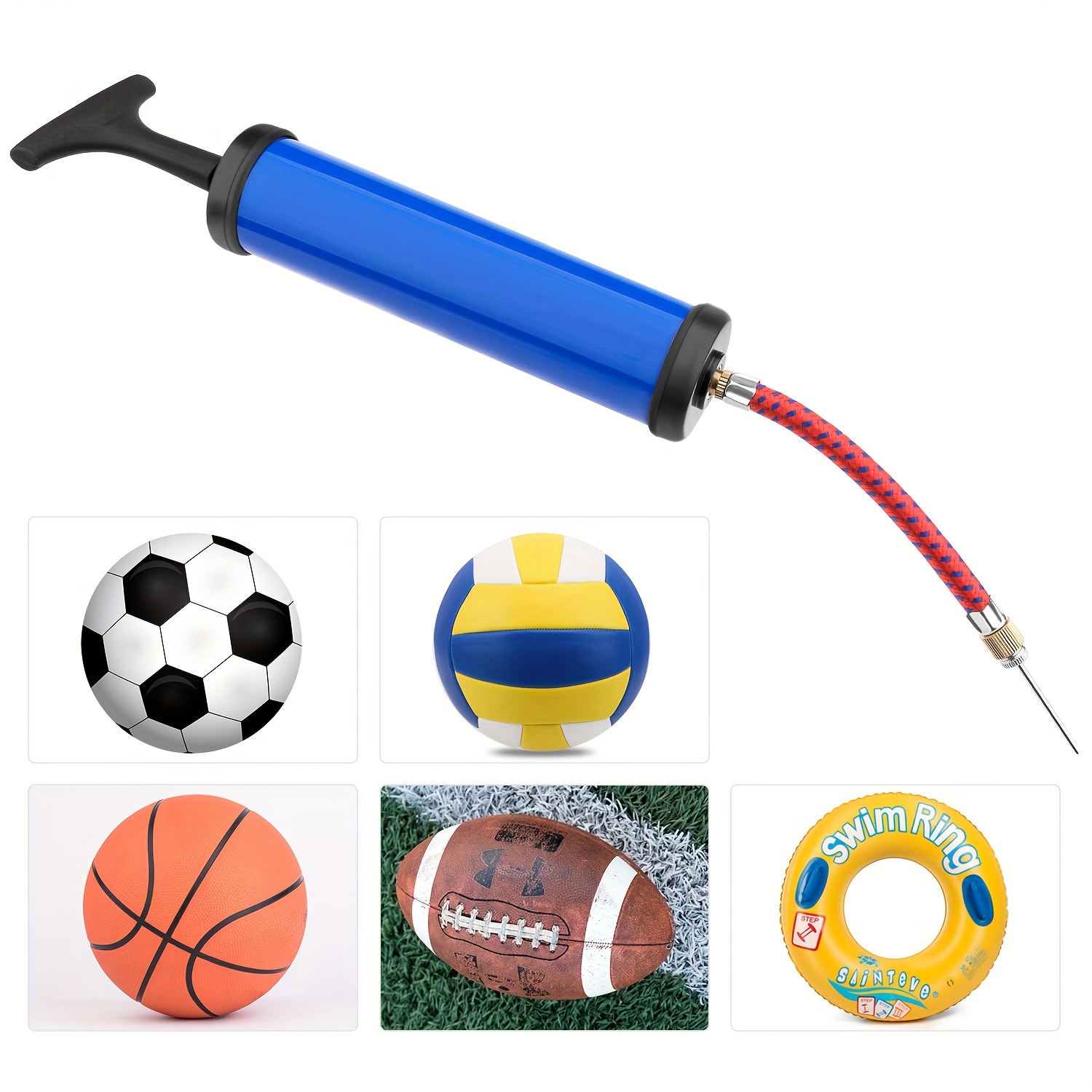  Mobi Lock Agujas de inflado de bomba de bolas (paquete de 15) –  Agujas de bomba de aire de acero inoxidable – Ideal para inflar fútbol,  baloncesto, voleibol y todas las