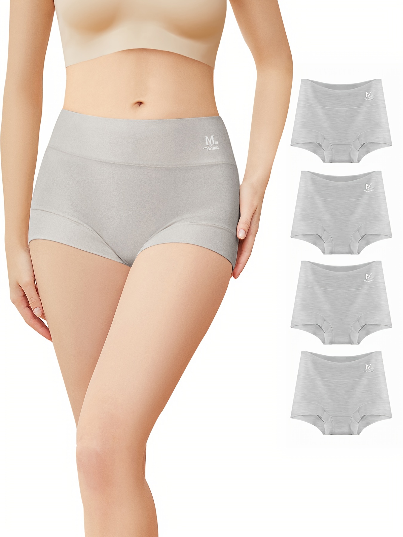 3 Pack Women's High Waisted Underwear Comfy Briefs Soft Stretch Ladies  Panties