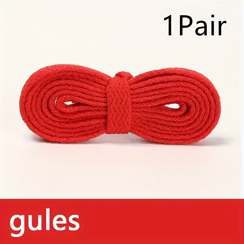 Red on sale flat shoelaces