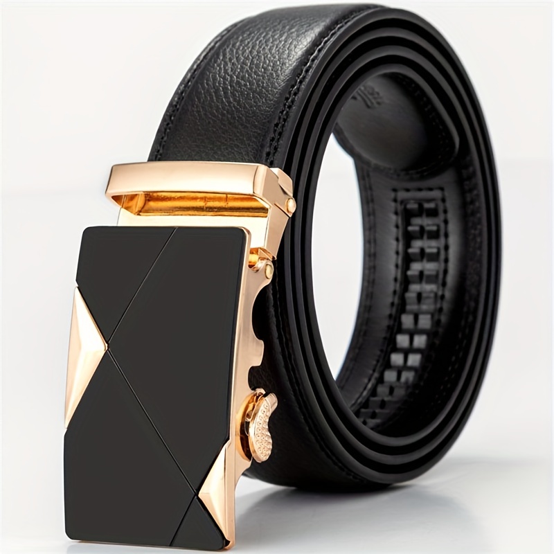 Men's Genuine Leather Belt Automatic Buckle Business Suit Waist