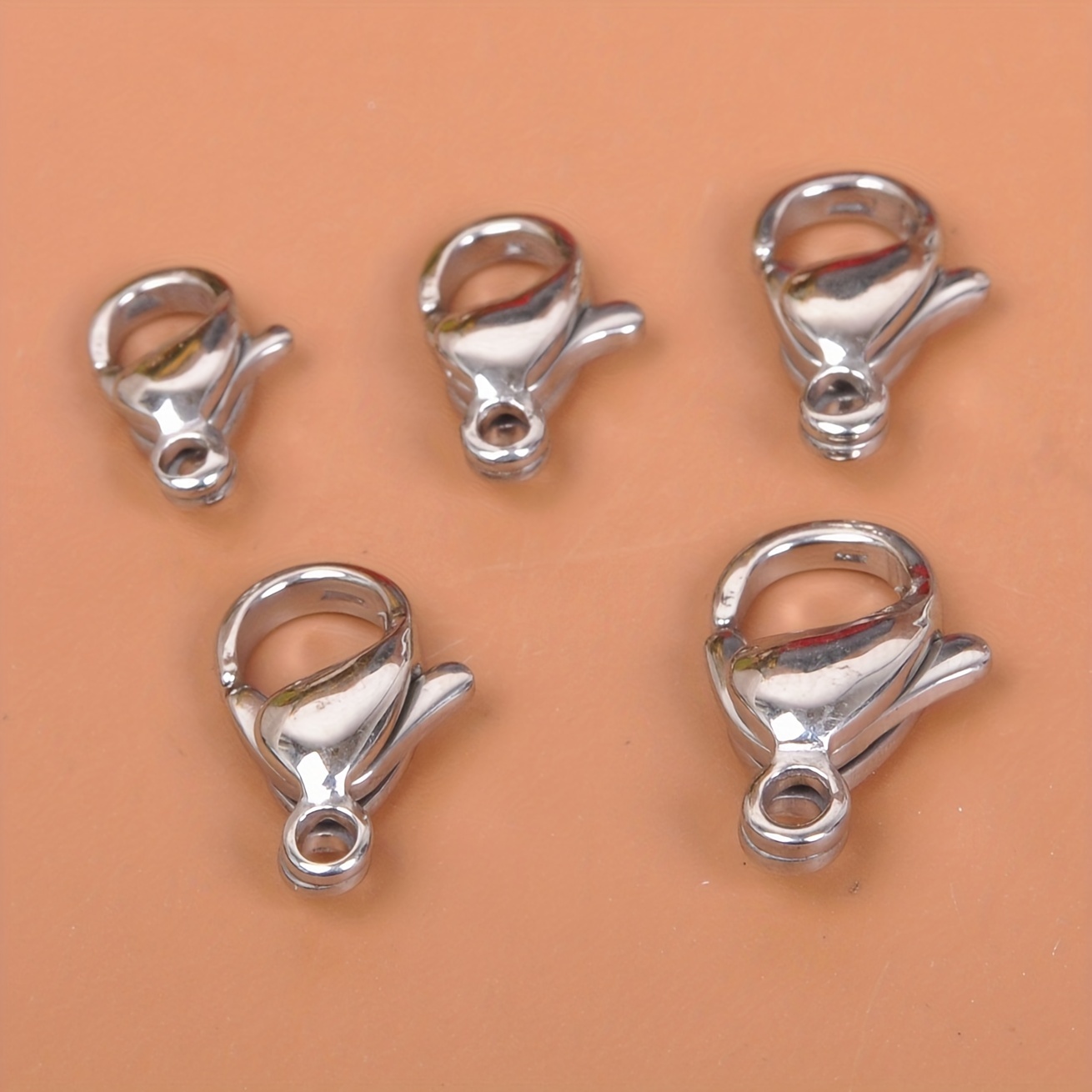 9mm/11mm/13mm Stainless Steel Lobster Clasp Hooks Connector