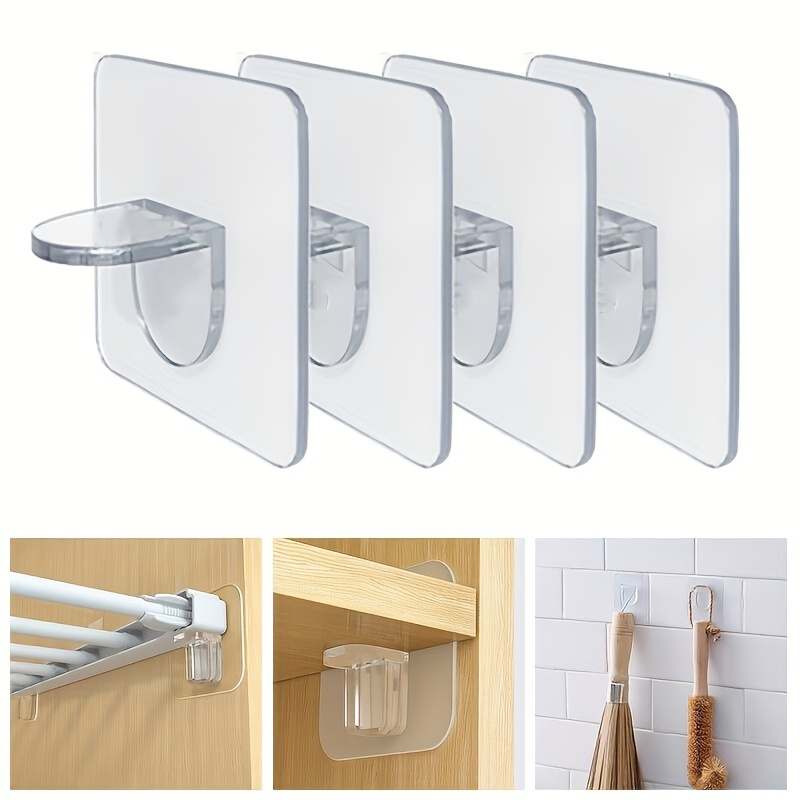 4pcs Strong Shelf Support Pins, Self-adhesive Brackets, Support Plates For  Wardrobe, Cabinet And Shelf