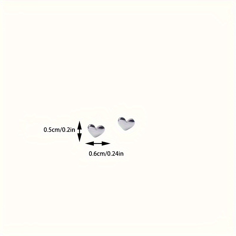 A Pair of Delicate and Petite Heart-shaped Earrings for, Simple Love Earrings, Fashionable Unisex Studs, Wedding Earrings, Anniversary and Birthday Gifts for And, for Teenager