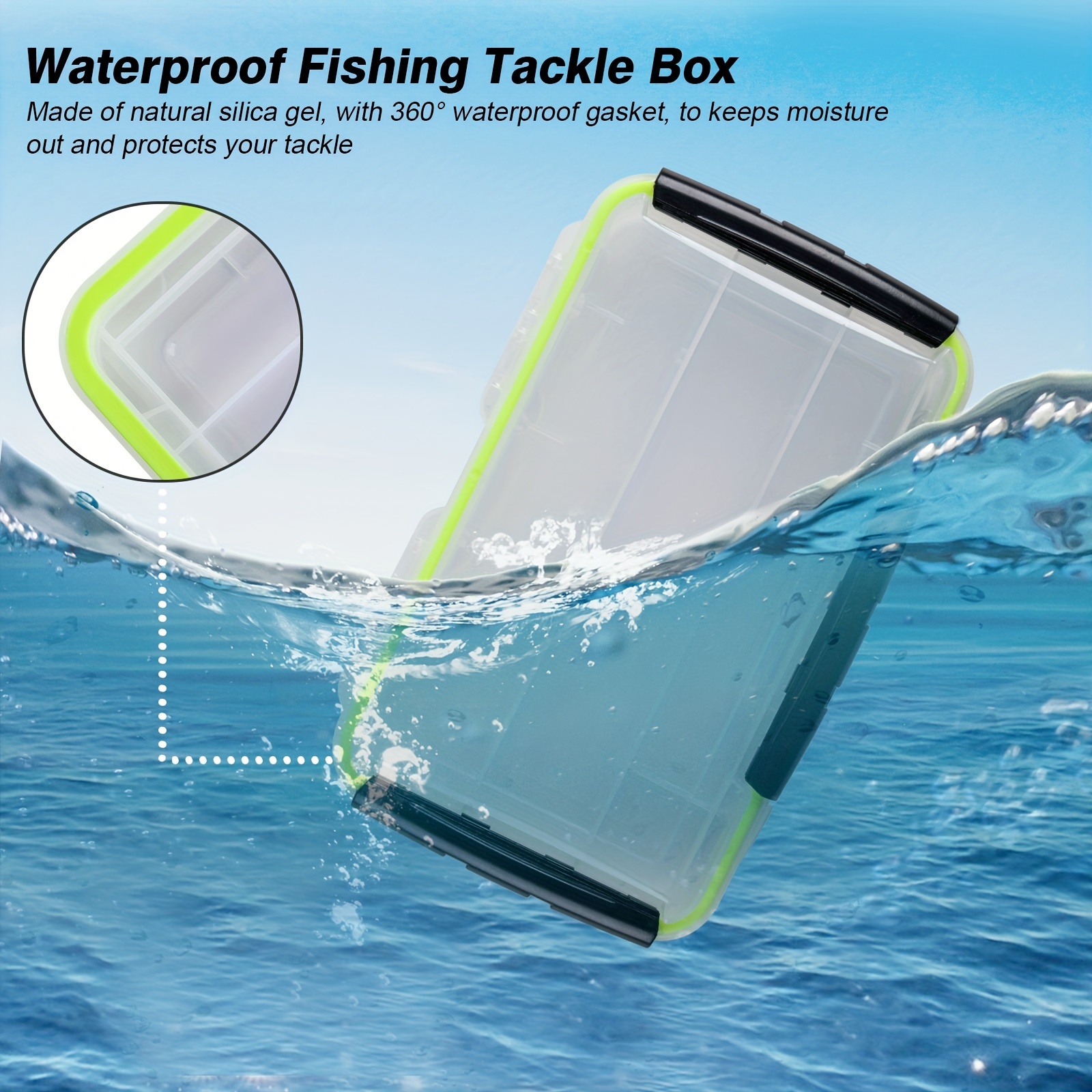  Goture Fishing Tackle Box Small Floating Waterproof