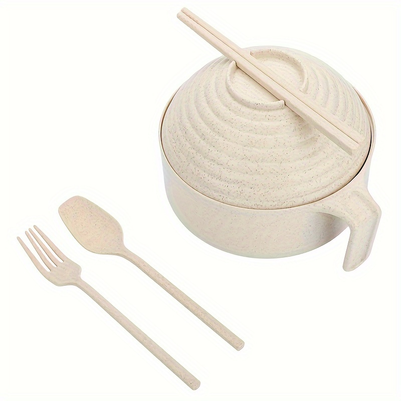 Unbreakable Plastic Japanese Style Ramen Bowl With 1 Spoon - Temu