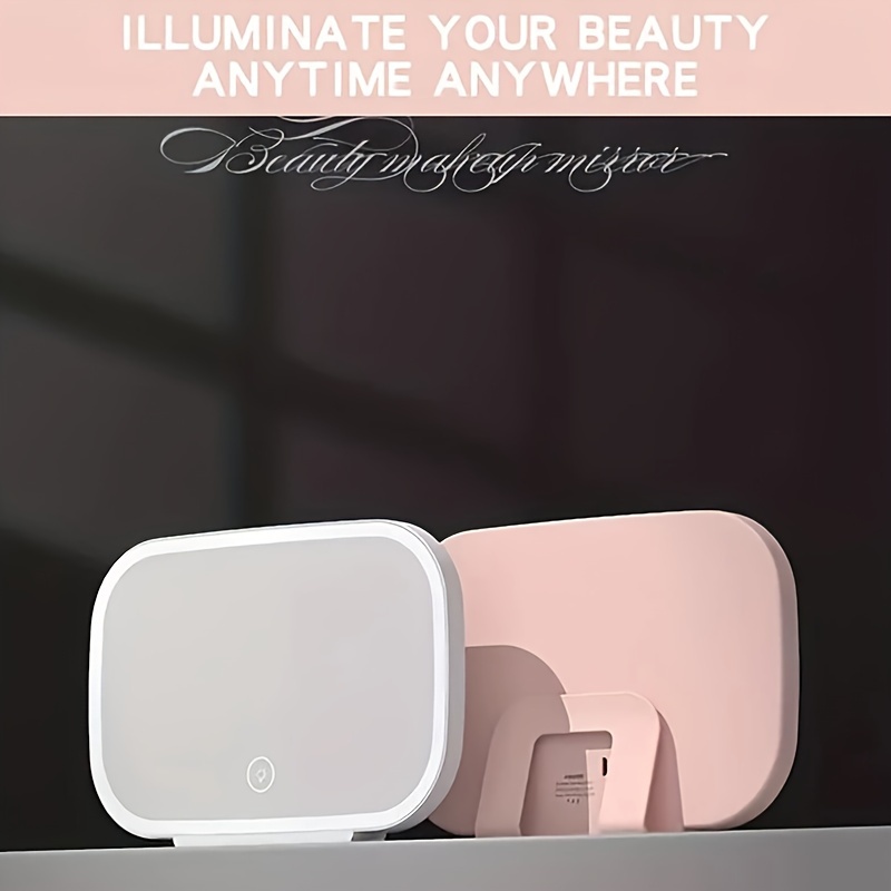 Auto Sonnenblende Kosmetikspiegel Wiederaufladbarer Make-up-Spiegel mit 3  Lichtmodi 60 LEDs Dimmbarer Clip-On Rear Wireless