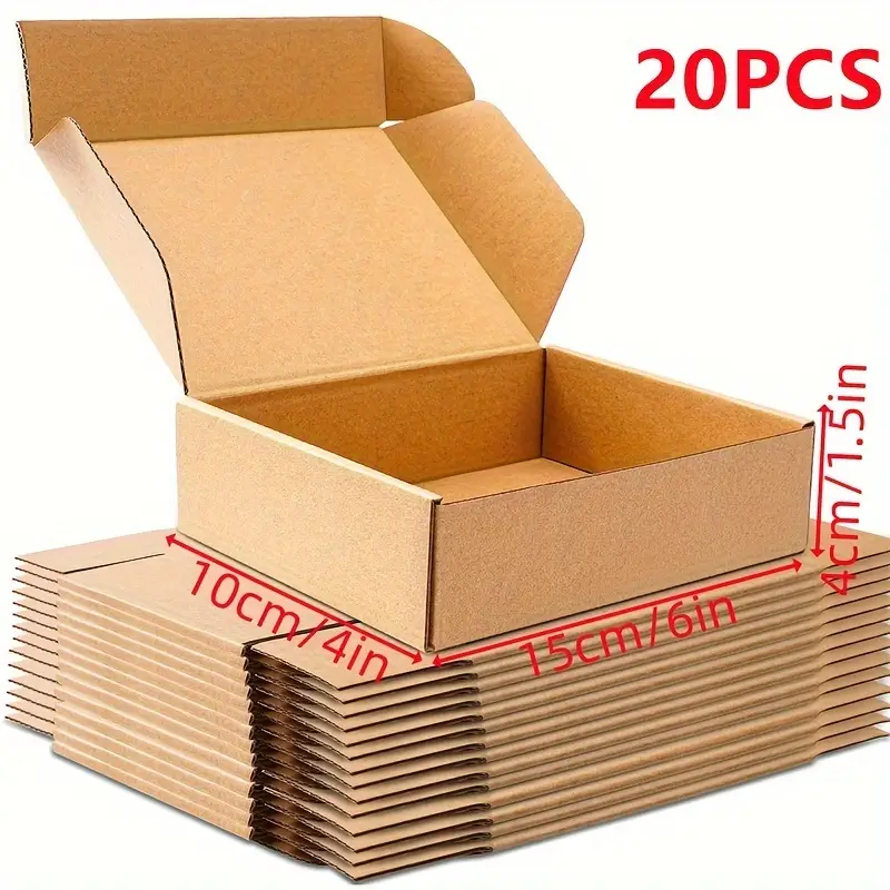 20pcs Cajas Envío Grandes 9.7x7.7x2.7 Pulgadas Cajas Cartón - Temu