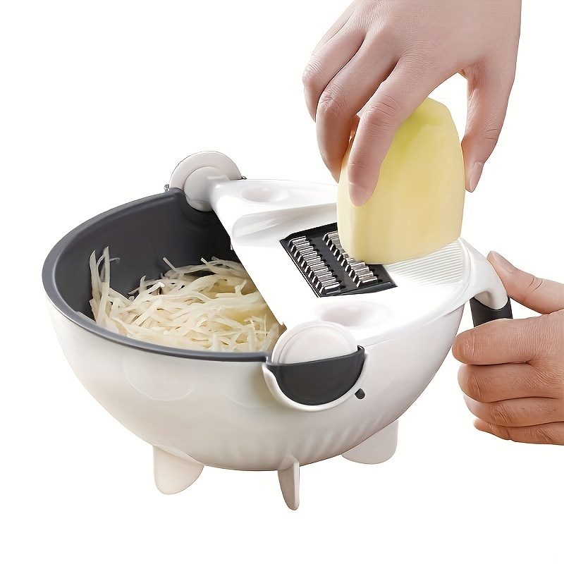 Youpin Multi-functional Manual Fruit Vegetable Cutter Bowl Kitchen Slicer  Grater With Drain Basket Slicer for Food Smart Home