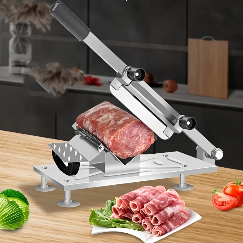 Manual Frozen Meat Slicer, Stainless Steel Cutter beef Mutton Roll