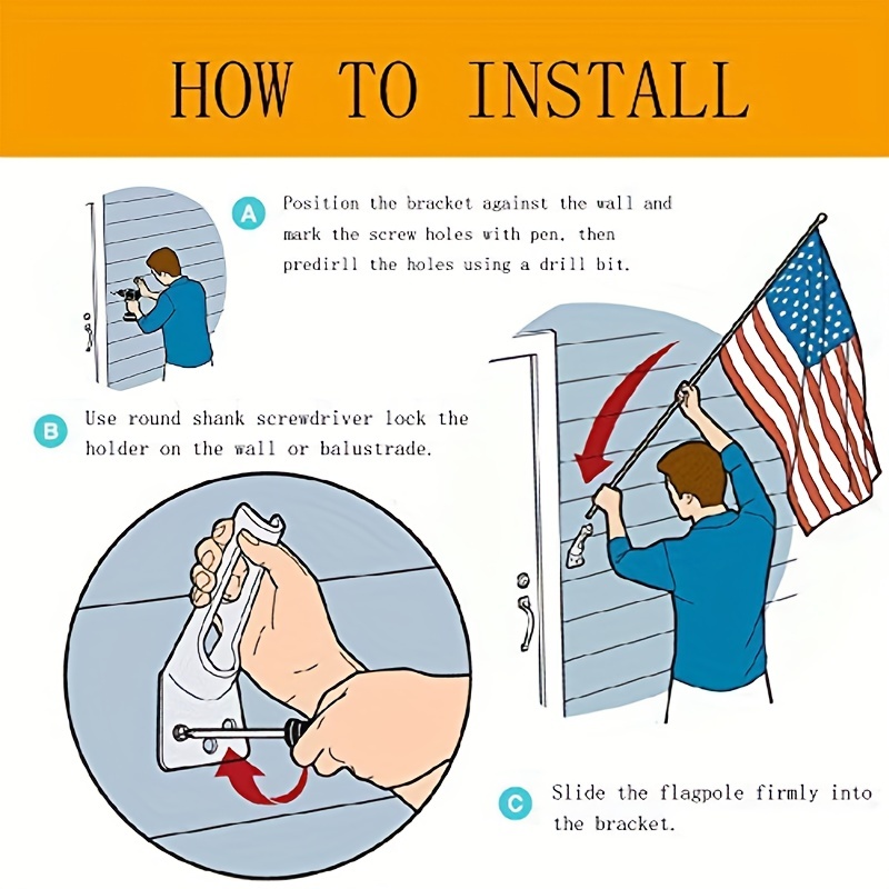 Multi-position Flagpole Mounting Bracket at Anley Flags