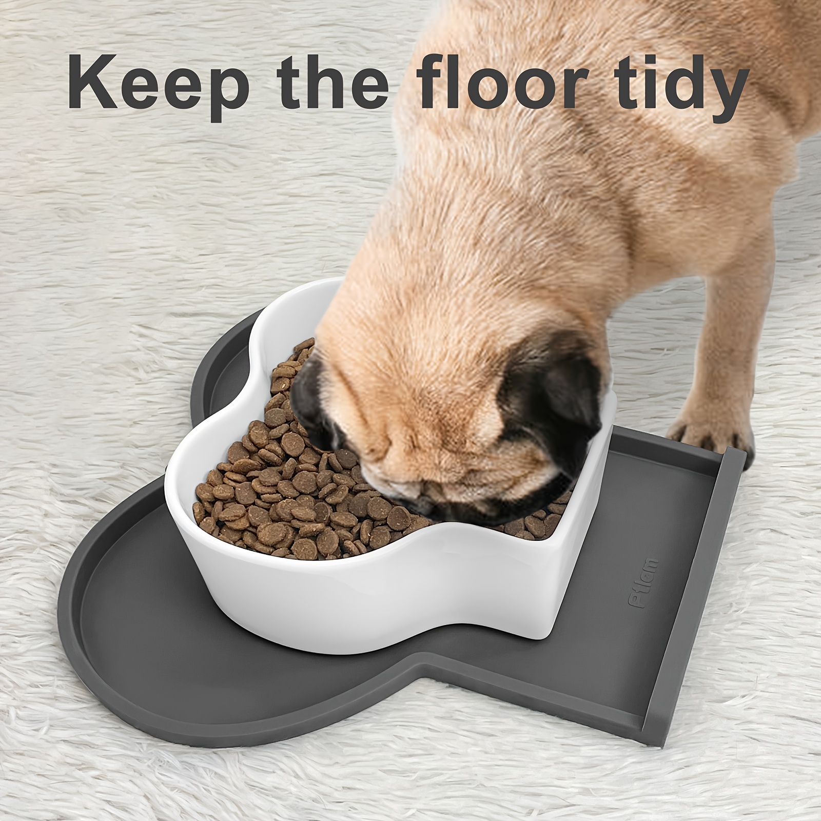 Bone shaped clearance dog food mat