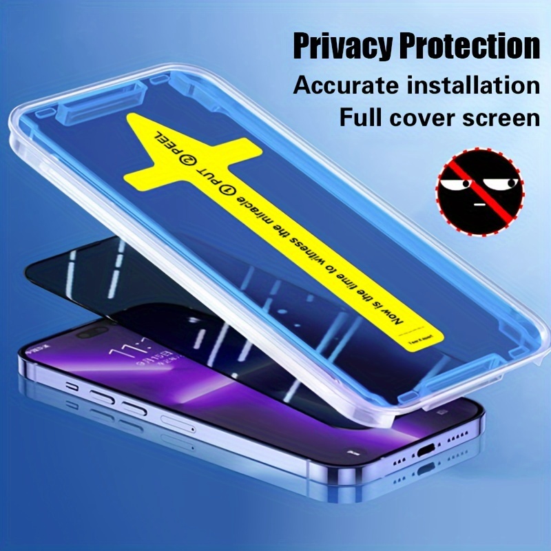 

High End Privacy Tempered Glass For 14 13 12 11 15 Pro Max Deliver Mount Aids Screen Protector On 15 Plus Mini Glass Full Cover Glass Protection For X Xr Xs Max