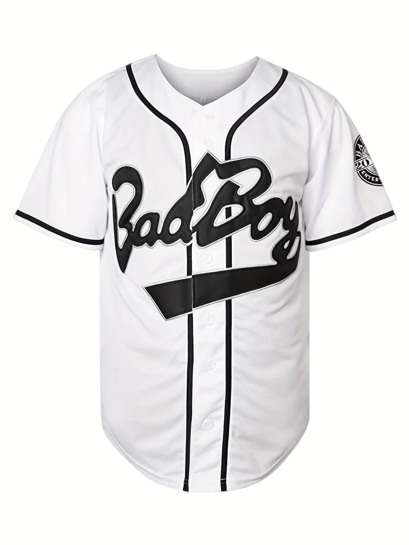 Mens Baseball Jersey MLB Plain T Shirt Team Uniform Solid Button Tee Top  Comfort