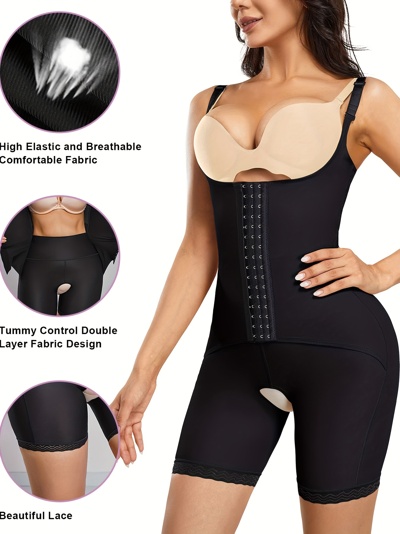 Postpartum Shaping Bodysuit Waist Trainer Tummy Control Open - Temu