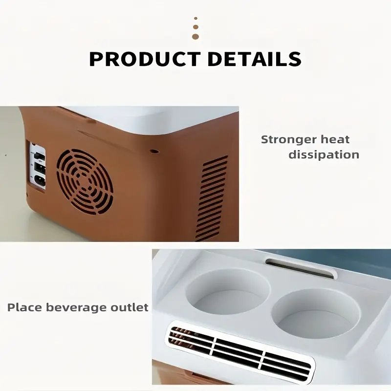 personal thermoelectric cooler warmer 12 liter capacity portable electric car cooler with dc12vac120v and camping use dual use etl listed car refrigerator mini refrigerator cold and warm box makeup box outdoor incubator details 7