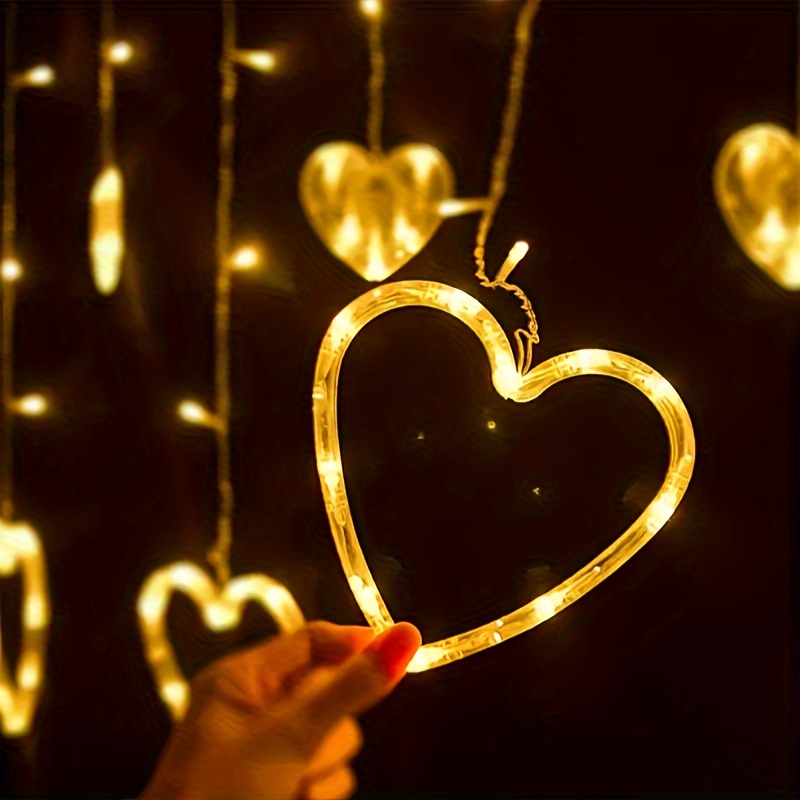  Valentine Lights, Red Heart Lights Indoor Outdoor, Valentines  Day Window Lights, 126 Led 12 Heart Curtain Lights, Heart String Lights,  Light Up Hearts for Window, Lighted Valentine Decorations : Home & Kitchen