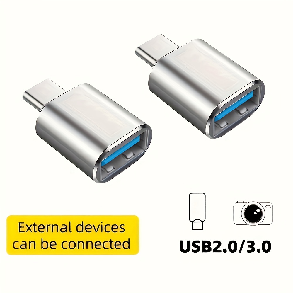 BENFEI Adaptador USB C a USB 3.0, paquete de 2 adaptadores USB C a A macho  a hembra compatibles con iPhone 15 Pro/Max, MacBook Pro/Air 2023, iMac