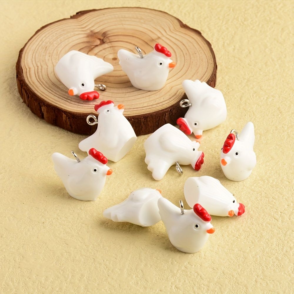 10pcs Pack Cartoon Cute Animal Rooster Single Hole Pendants For Diy  Accessories Bracelet Necklace Accessories - Clothing, Shoes & Jewelry -  Temu Canada