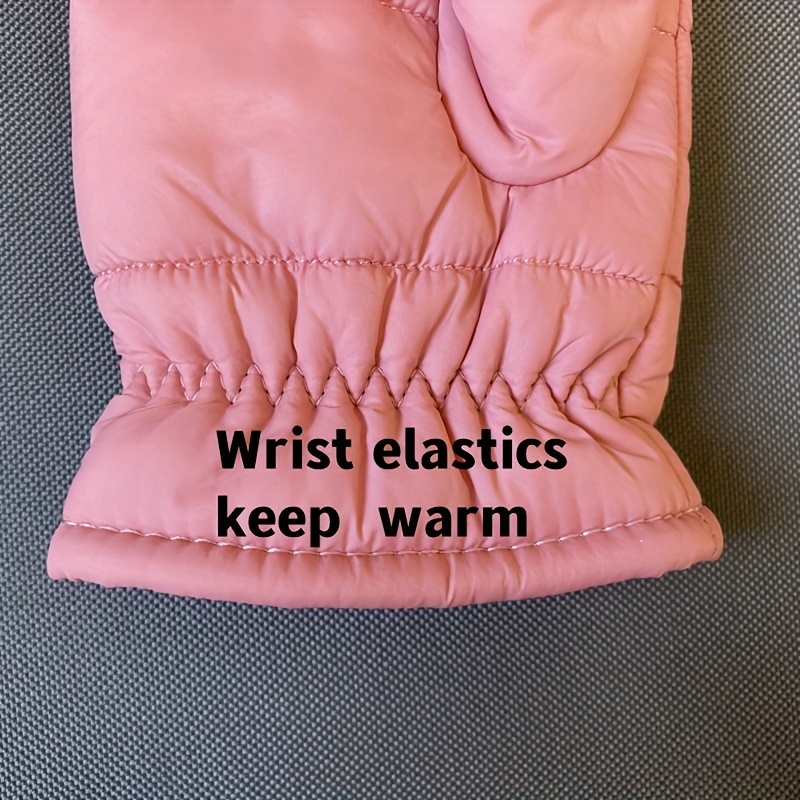 Thickened Velvet Windproof Warm Mittens for Cycling Skiing