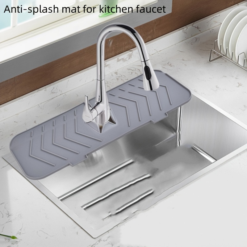 Silicone Kitchen Faucet Mat, Faucet Splash Catcher, Silicone