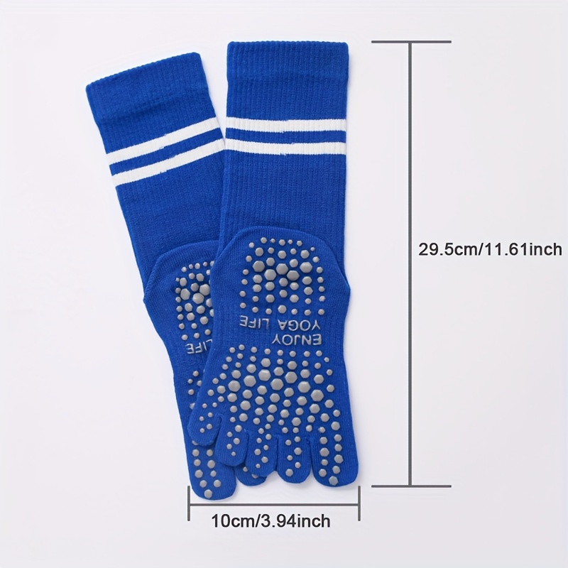 Five Toe Split Calf Grip Socks Non slip Thermal Yoga - Temu