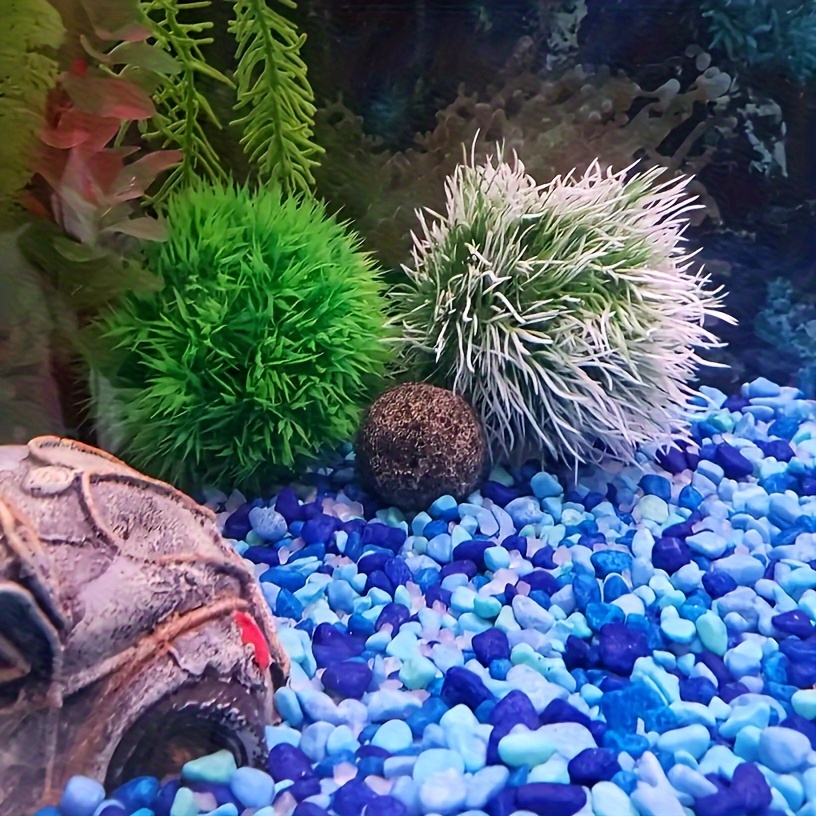 Aquarium Decor Fish Tank Artificial Green Water Grass Balls - Temu
