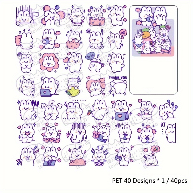 Pet Sticker Pack Cartoon Cute Hand Account Material Stickers - Temu