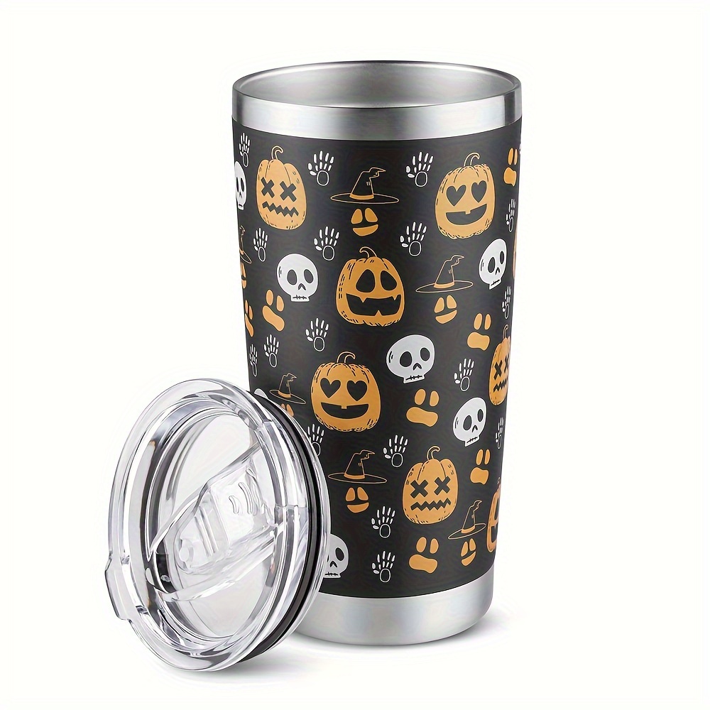 Double Walled Skull Tumbler With Lid And Straw - Perfect For Summer And  Winter Drinks, Travel, And Halloween Decor - Temu