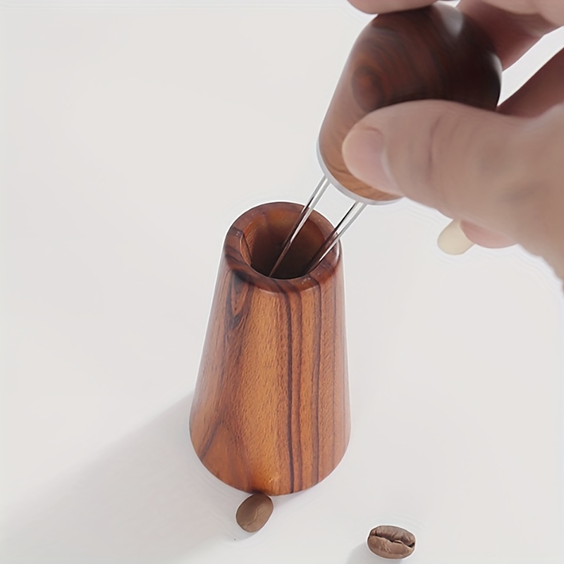 Espresso Coffee Stirrer, Pavant Coffee Stirring Tool For Espresso  Distribution, Natural Wood Handle And Stand, Professional Barista Hand  Distribution Tool (black) - Temu